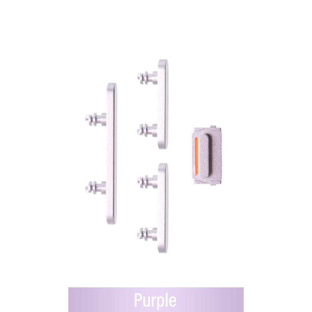 Power & Volume Button Set for iPhone 14 / 14 Plus-Purple Power & Volume Button Set for iPhone 14 / 14 Plus-Purple